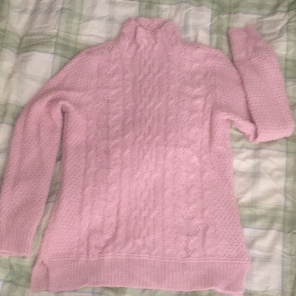 RALPH LAUREN CABLEKNIT  SOFT PINK SWEATER, PL